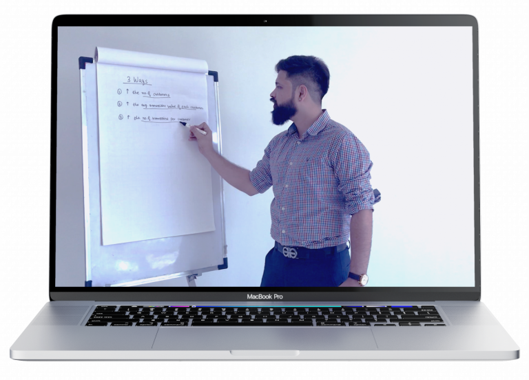 A man is writing on whiteboard